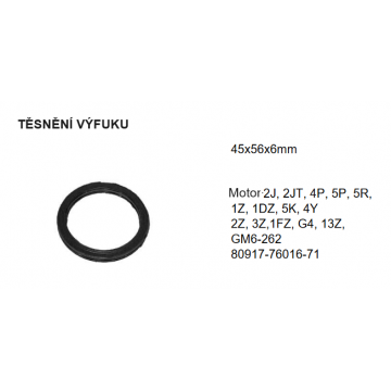 TĚSĚNÍ VÝFUKU 45x56x6mm,...