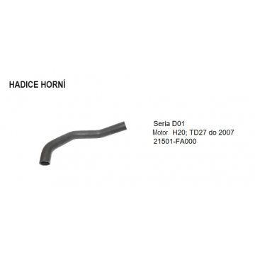 Hadice horní NISSAN série...