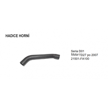 Hadice horní NISSAN série...