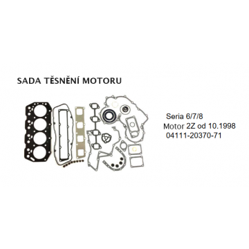 Sada těsnění motoru Toyota...