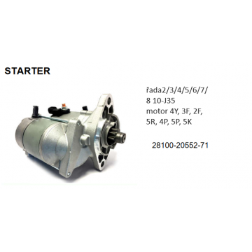 Startér řada 2-3-4-5-6-7-8...