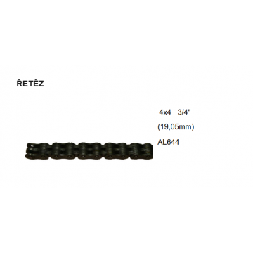 ŘETĚZ 4x4 3/4" (19,05mm) AL644