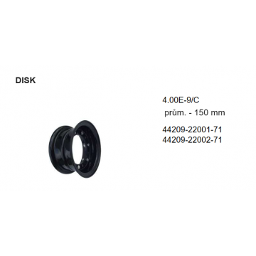 DISK 4,00-9-C, průměr - 150...